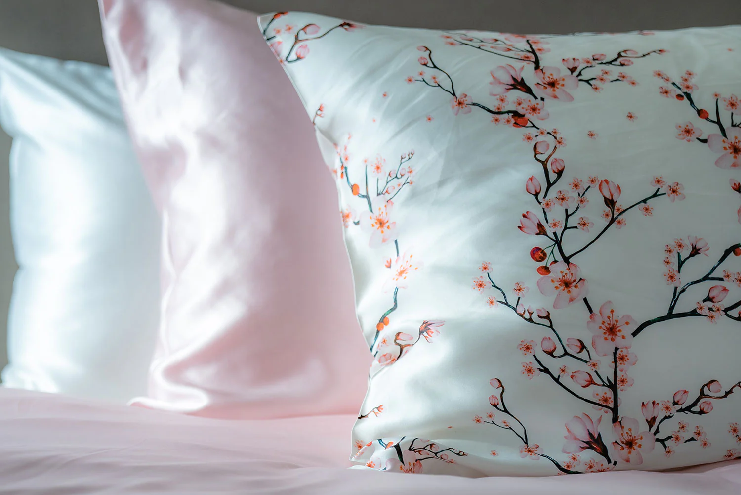 Cherry Blossom Pure Silk Pillowcase - Image 3