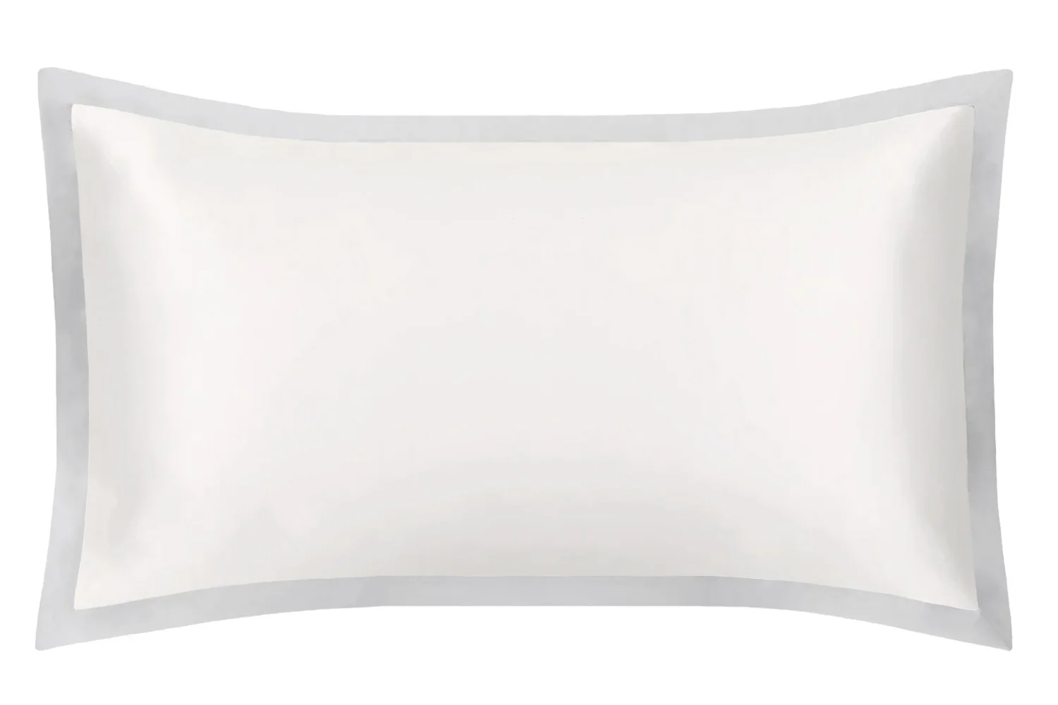Ivory & Oyster Grey Oxford Pure Silk Pillowcase - Image 7