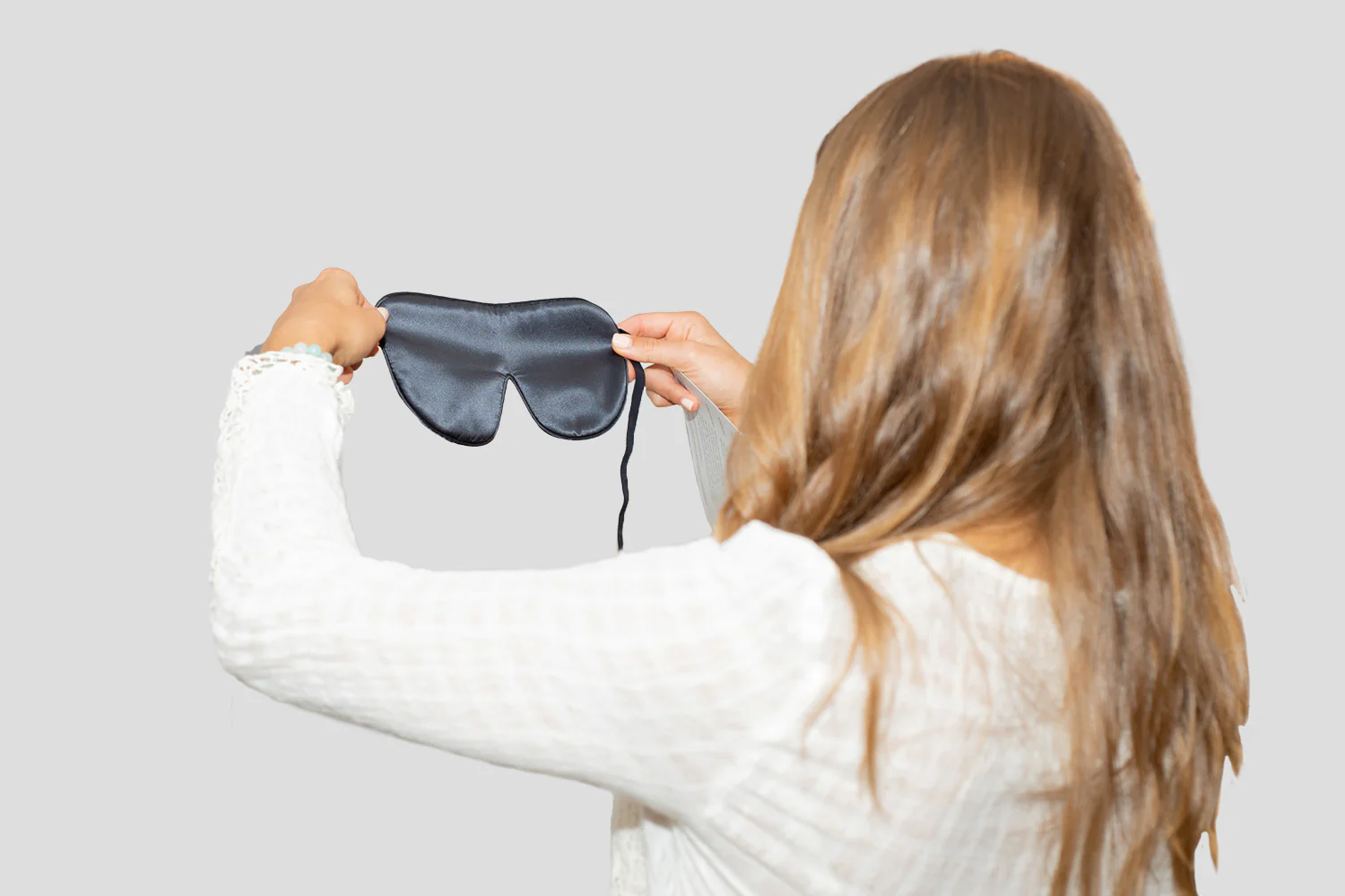 Charcoal Silk Eye Mask - Image 3