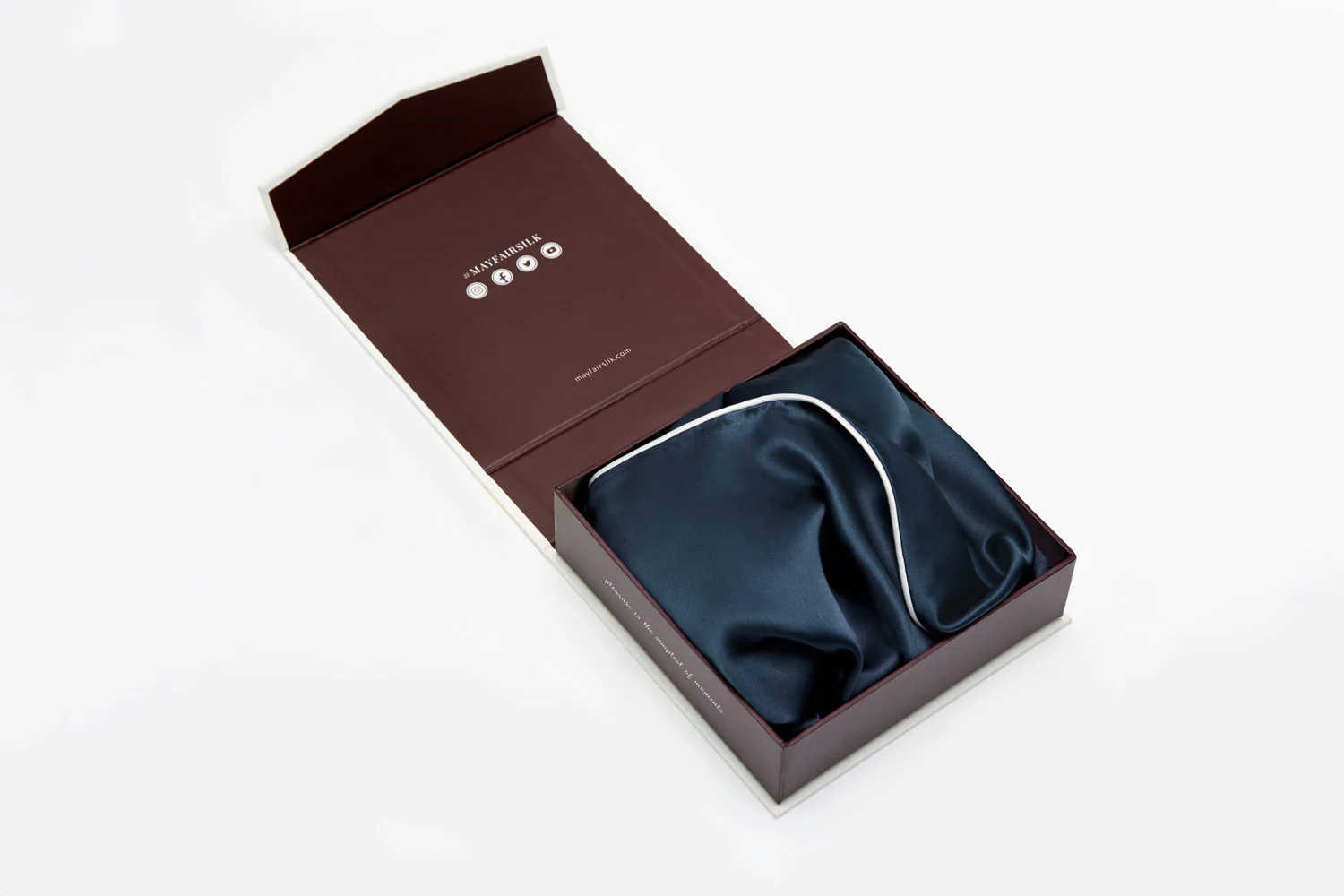 Midnight Blue Pure Silk Pillowcase - Image 6